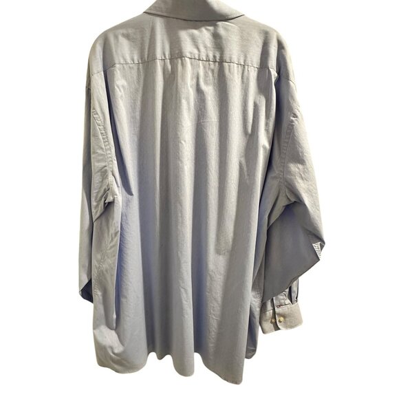 🍒 2/$20 🍒 Men's Tommy Hilfiger Button-up Shirt Blue with White Pattern sz 2XL - Picture 7 of 9